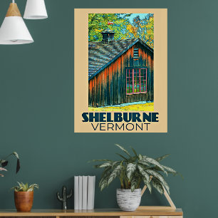 Shelburne, Vintage-Reiseplakat Vermont Poster