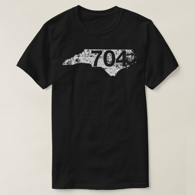Shelby Charlotte Salisbury Area Code 704 Shirt, Nr T-Shirt (Design vorne)