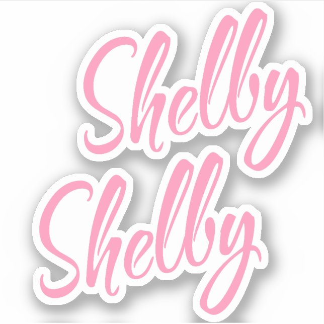 Shelby Decorname in Pink x2 Aufkleber (Vorderseite)
