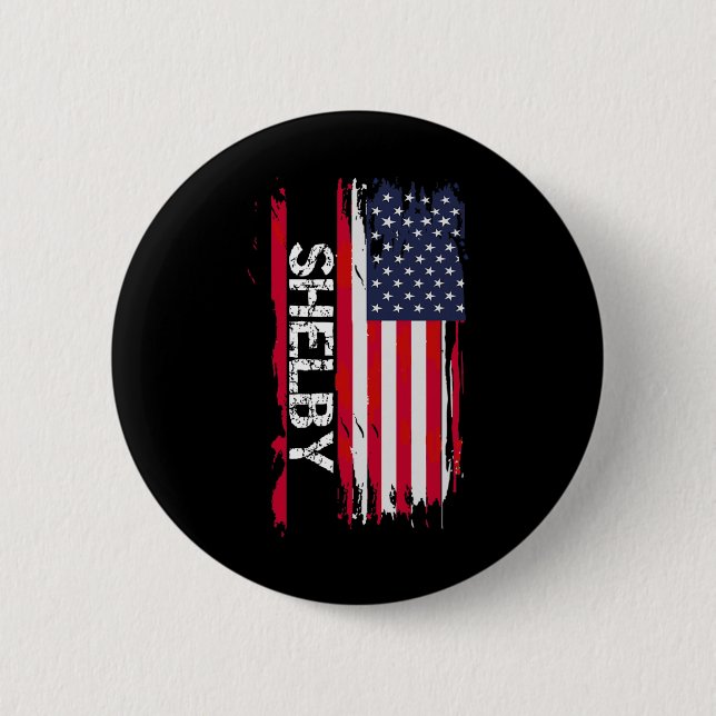 Shelby Flagge Amerika  Button (Vorderseite)