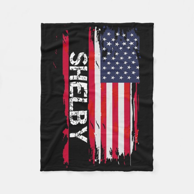 Shelby Flagge Amerika  Fleecedecke (Vorderseite)