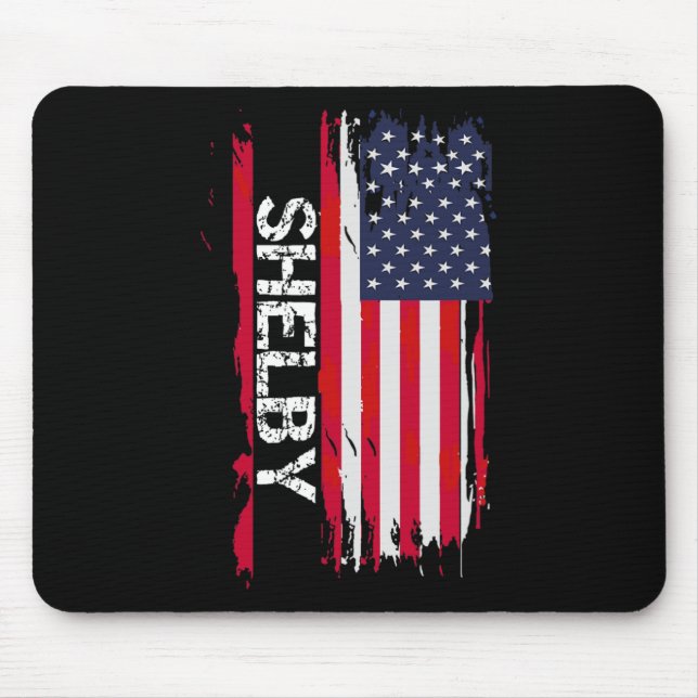 Shelby Flagge Amerika  Mousepad (Vorne)