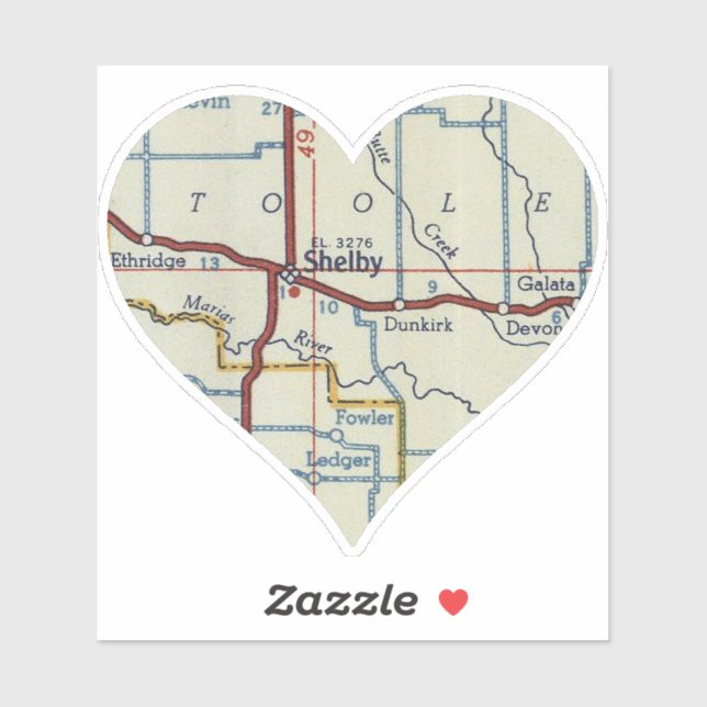 Shelby Montana Aufkleber (Blatt)