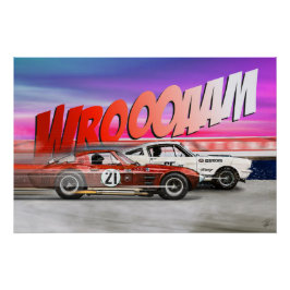 Shelby Mustang vs Stingray Grand Sport Poster