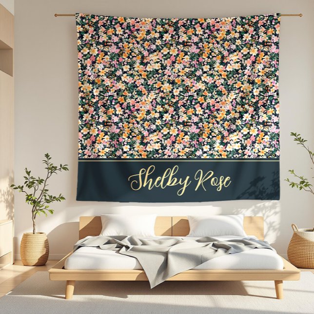 Shelby Rose Dainty Cotattcore Ditsy Fleecedecke (detail)