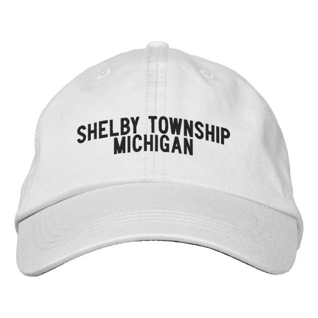 Shelby Township Michigan Hat Bestickte Baseballkappe (Vorderseite)