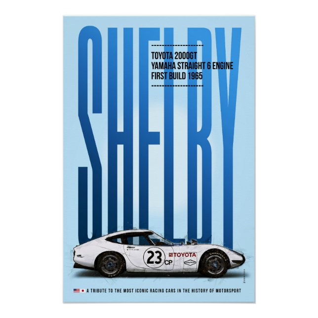 Shelby Toyota 2000GT Tribute Poster (Vorderseite)