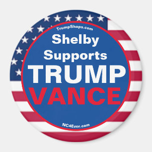 Shelby unterstützt TRUMP VANCE Kühlschrank Magnet
