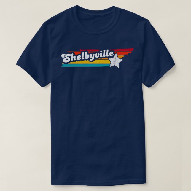Shelbyville Tennessee Vintages zerrüttetes Souveni T-Shirt (Design vorne)