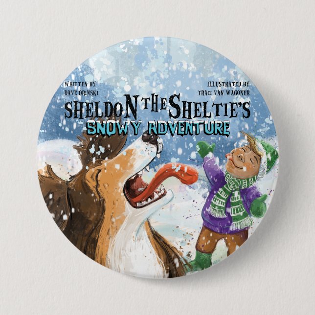 Sheldon der Sheltie Button (Vorderseite)