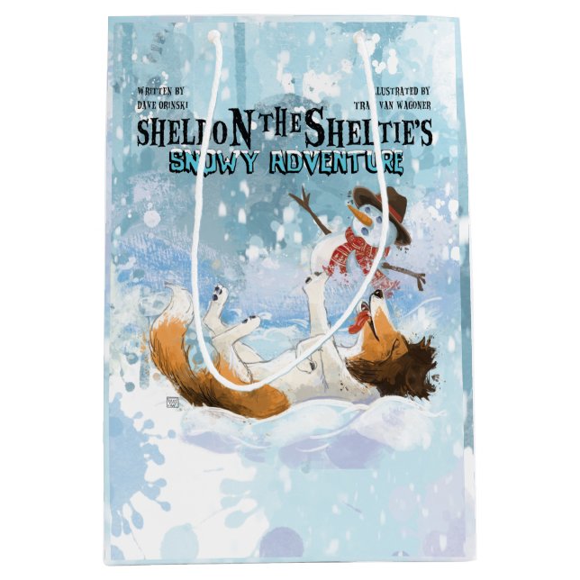 Sheldon der Sheltie Mittlere Geschenktüte (Vorderseite)