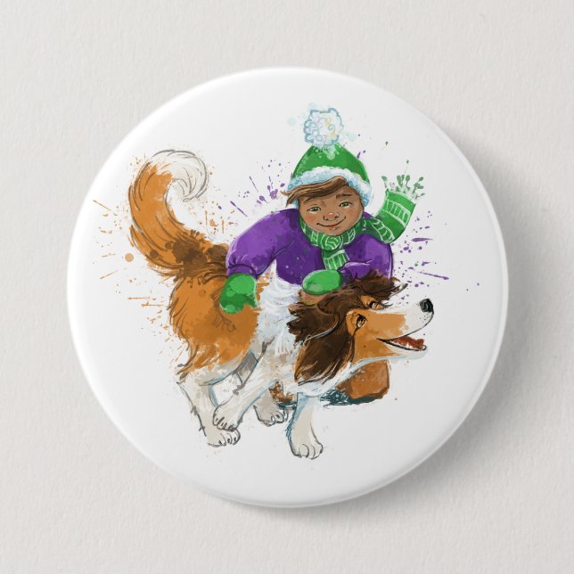Sheldon der Sheltie und sein Junge Button (Vorderseite)