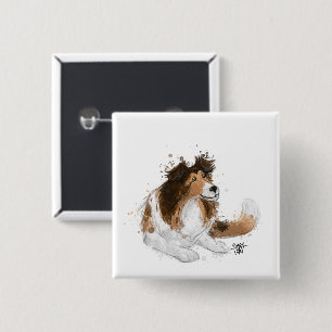 Sheldon die Sheltie Button