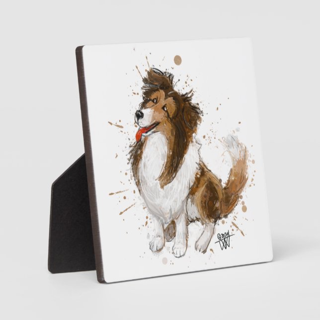 Sheldon die Sheltie Fotoplatte (Vorderseite)