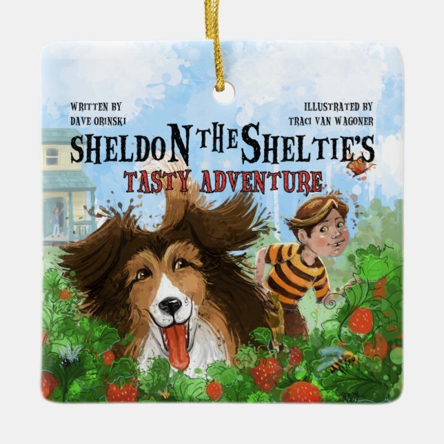Sheldon die Sheltie Keramikornament (Vorderseite)