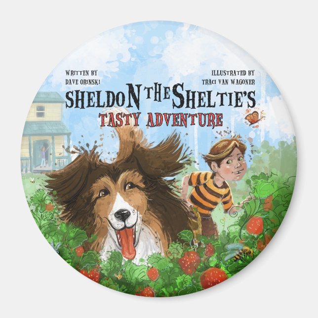 Sheldon die Sheltie Magnet (Vorne)