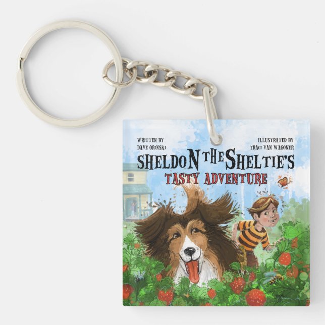 Sheldon die Sheltie Schlüsselanhänger (Vorderseite)