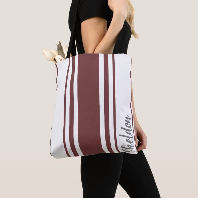 Sheldon Minimalist Streifen Monogramm (Von Nahem)
