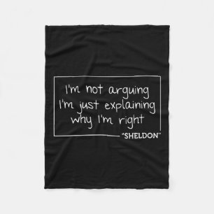 Sheldon Quote Spaß Geburtstag Personalisierter Nam Fleecedecke