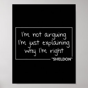 Sheldon Quote Spaß Geburtstag Personalisierter Nam Poster