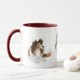 Sheldon the Sheltie Drei Posen Tasse