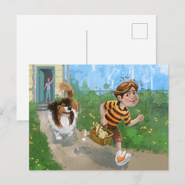 Sheldon und Davie Abenteuer Postkarte (Vorne/Hinten)