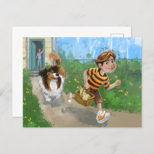 Sheldon und Davie Adventure Postkarte