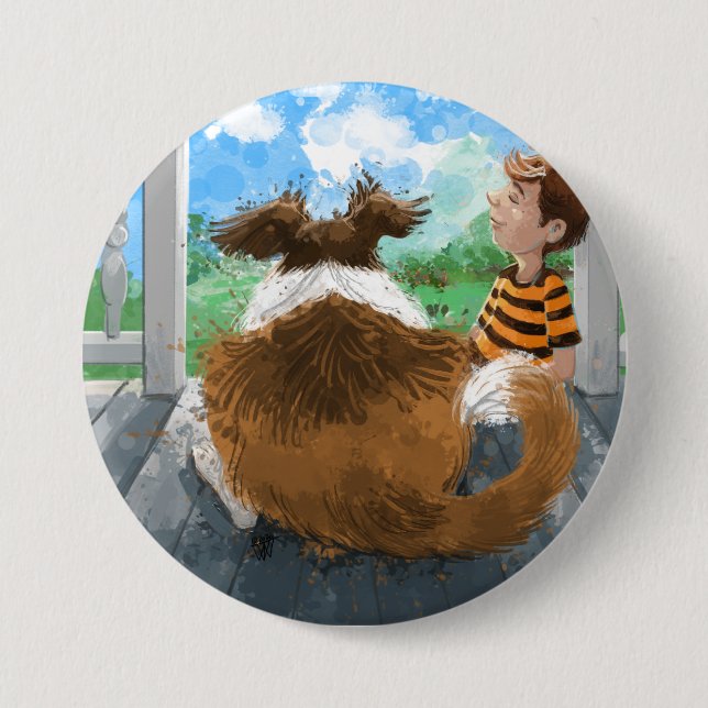 Sheldon und Davie Relaxing Button (Vorderseite)