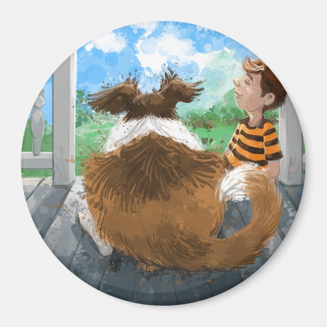 Sheldon und Davie Relaxing Magnet (Vorne)