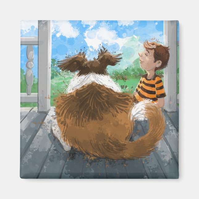 Sheldon und Davie Relaxing Magnet (Vorne)