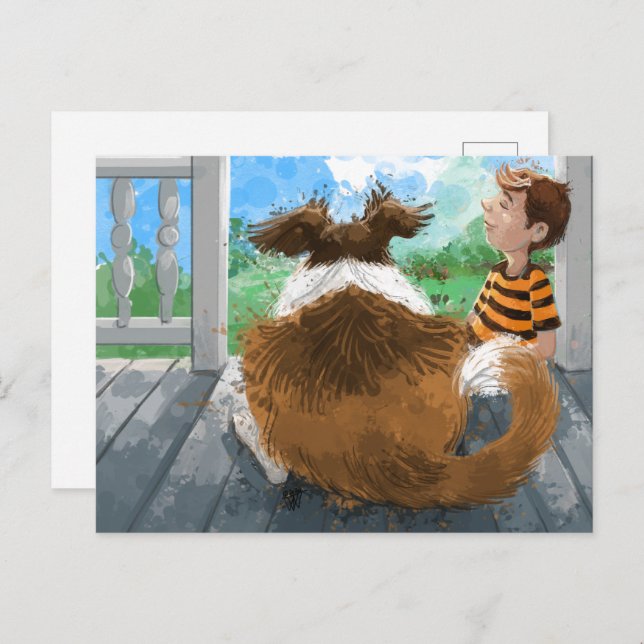 Sheldon und Davie Relaxing Postkarte (Vorne/Hinten)