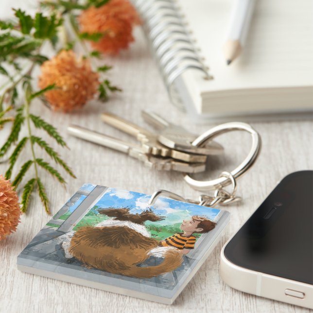 Sheldon und Davie Relaxing Schlüsselanhänger (Vorderseite rechts)