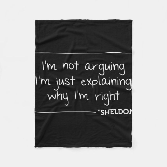 Sheldon-Zitat Lustiger Geburtstag Personalisierter Fleecedecke (Vorderseite)