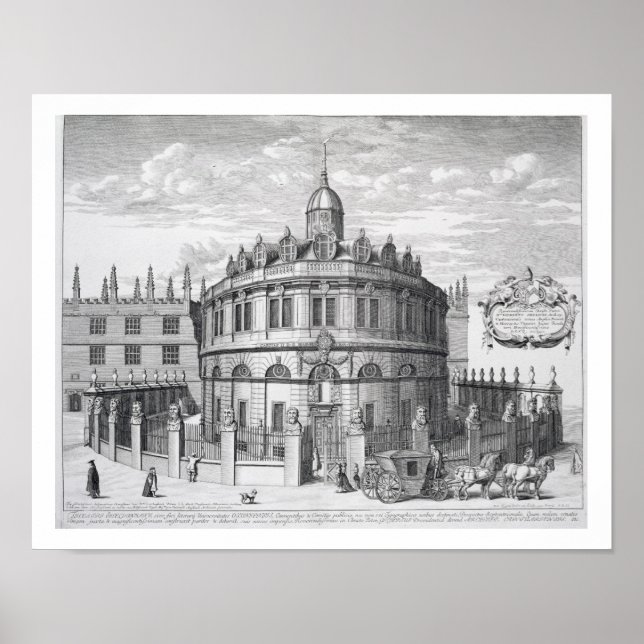 Sheldonian Theatre, Oxford, von "Oxonia Illustrat Poster (Vorne)