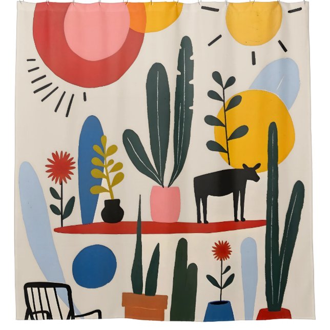 Shelfie Duschvorhang (Vorderseite)