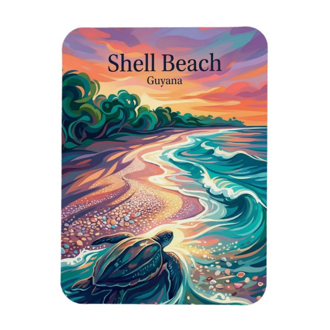 Shell Beach Guyana Magnet (Vertikal)