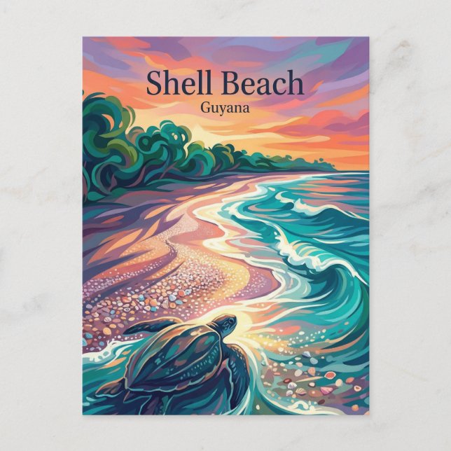 Shell Beach Guyana Postkarte (Vorderseite)