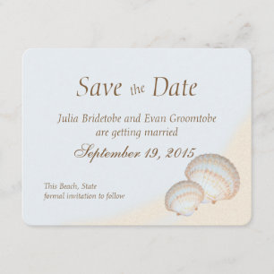 Shell Beach Sea Shore Save the Date Einladung