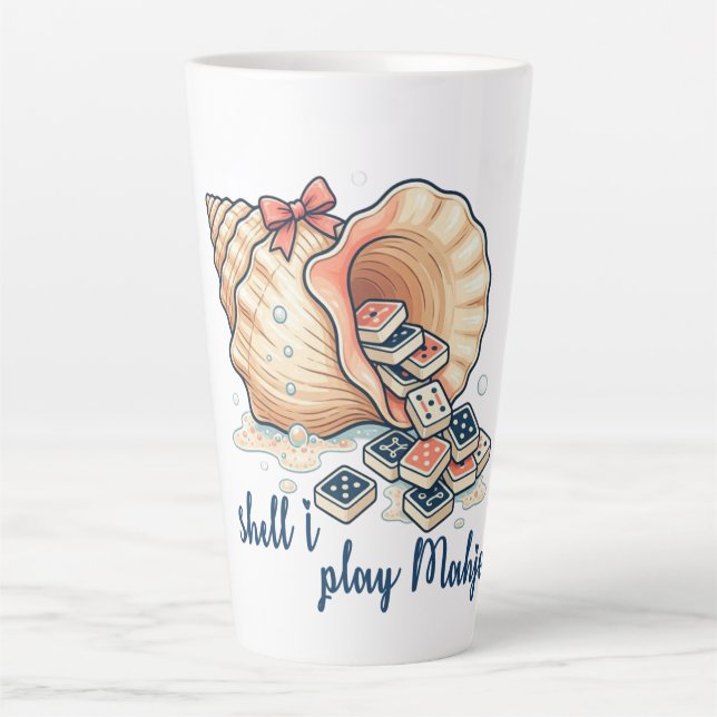 Shell I Play Mahjong Coastal Milchtasse (Vorderseite)