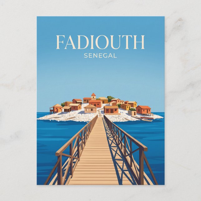 Shell Island (Fadiouth) Senegal wird zu Postkarte (Vorderseite)