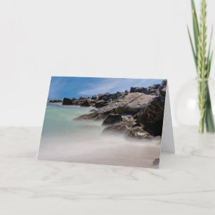 Shell Island Felsen und Wellen Grußkarte Karte