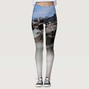 Shell Island Felsen und Wellen Leggings