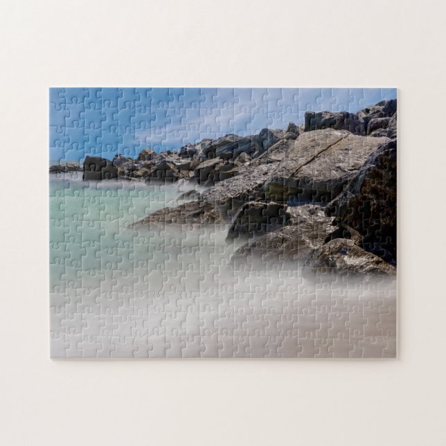Shell Island Felsen und Wellen Puzzle (Horizontal)