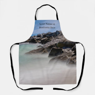 Shell Island Felsen und Wellen Schürze
