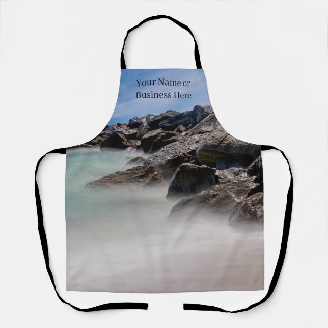Shell Island Felsen und Wellen Schürze (Vorderseite)