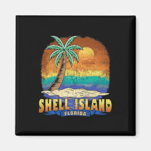Shell Island Florida Vintage Souvenir mit Gebrauch Magnet