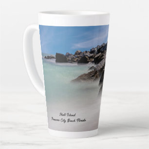Shell Island Rocks And Waves Latte Tasse