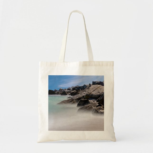 Shell Island Rocks And Waves-Tasche Tragetasche (Vorne)