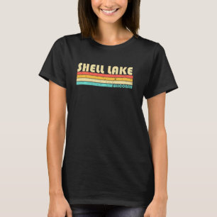 Shell Lake Wisconsin Lustige Angeln Camping Sommer T-Shirt