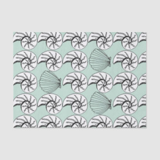 Shell Nautilus Scallop Nautical Beach Tissue Paper Seidenpapier